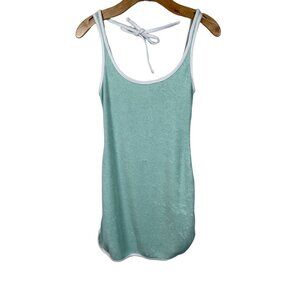 Urban Outfitters Sky Blue Terry Cloth Halter Dress Cover Up Sz XS